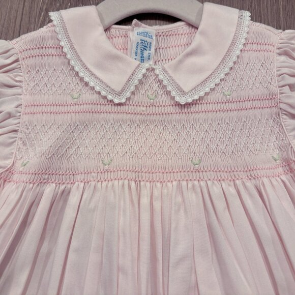 RARE Smocked Dress Pink Embroidery Vintage Feltman Brothers 24 Month/2T Like New - Picture 8 of 8